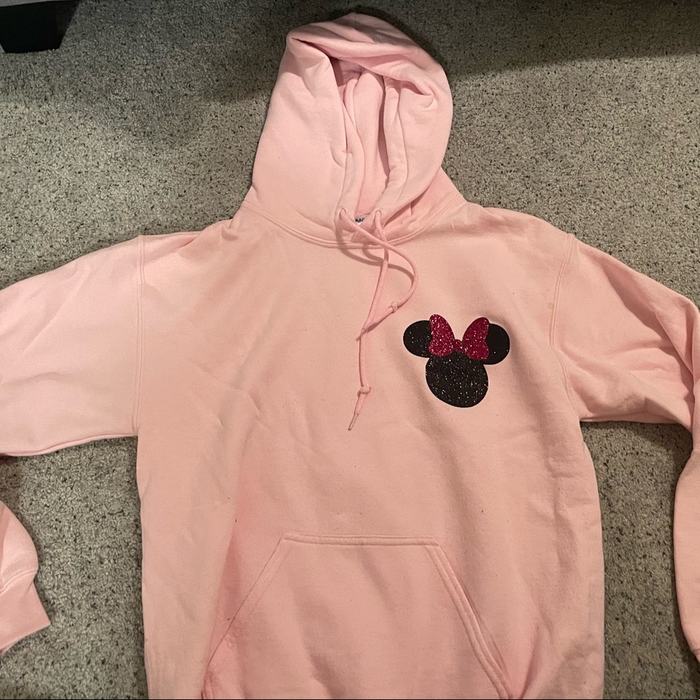 Pink Minnie Disney Castle Sweatshirt